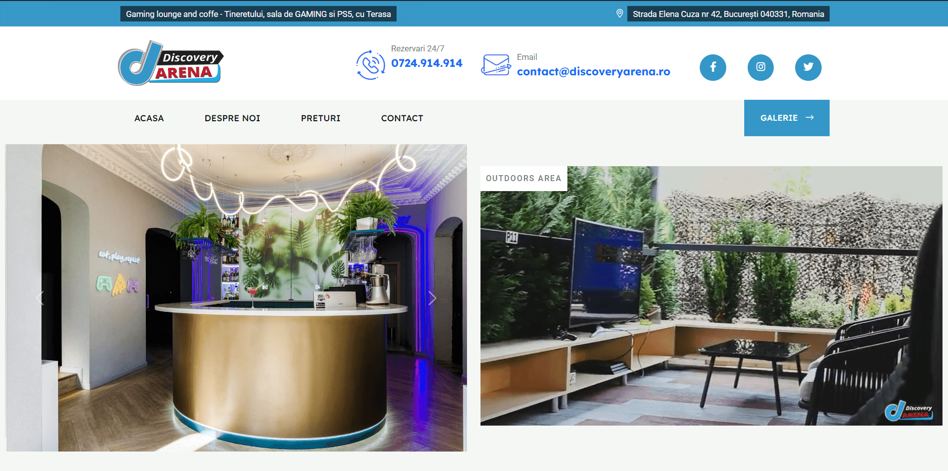 Discoveryarena gaming is a internet caffe project, situated in Romania - Bucharest, www.discoveryarena.ro